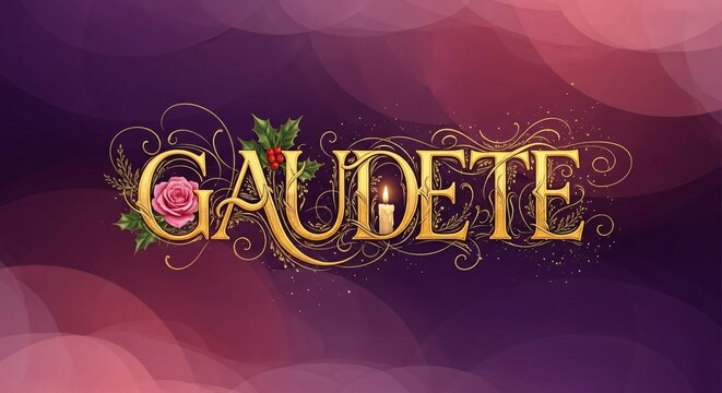 Gaudete Sunday Celebration Image Rejoicing Third Advent Candle Pink Liturgical Worship Design - Powered by Adobe