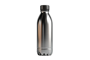 Stainless Steel Water Bottle on Black Reusable Drinks Container Hydration Fitness Lifestyle Products