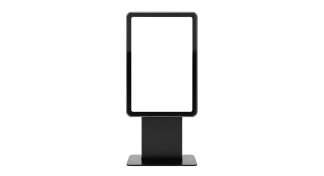 Digital Information Kiosk with Blank Screen display