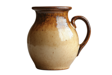Rustic Charm Earthy Pottery Pitcher with Glazed Finish Vintage Kitchenware Artisan Craft Home Decor
