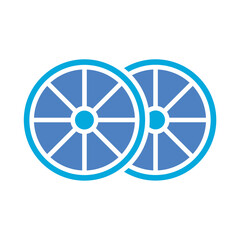 Obraz premium Orange slices Icon