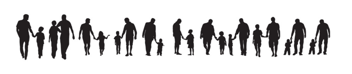  father and son vector vintage silhouette file 