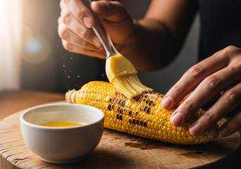 Discover a quick recipe and simple food hacks for the ultimate grilled corn on the cob, generously brushed with melted butter