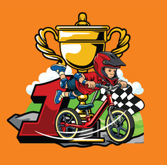 logo design for first place children's bicycle competition