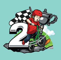 logo design for second place children's bicycle competition