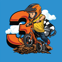 logo design for third place children's bicycle competition