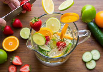 Explore simple food hacks for a refreshing summer beverage with this quick recipe for fruit and citrus infused detox water
