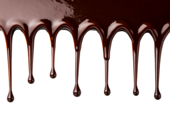Melted Dark Chocolate Drizzling in Droplets