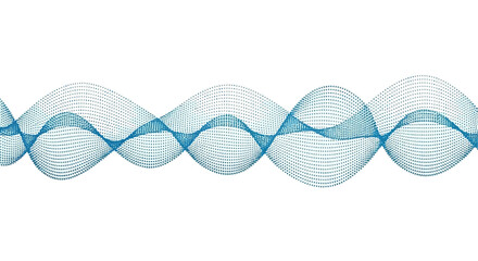 Abstract Wavy Lines Pattern - Flowing Cyan Wave Design on White Background