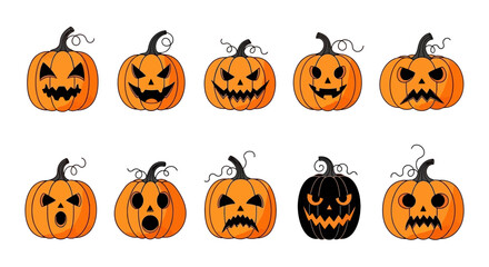 Spooky Halloween Pumpkins A Collection of Carved Jack-o'-Lanterns