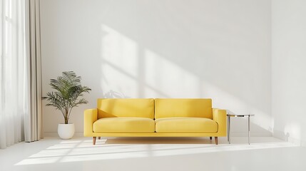 Minimalist, Cozy and modern living room interior design