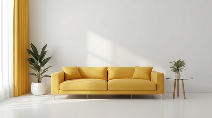 Minimalist, Cozy and modern living room interior design