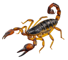 Desert scorpion wild isolated on transparent background