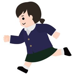 Fototapeta premium 走っている女の子