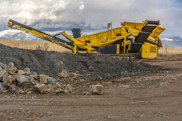 Heavy machinery for the construction