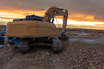 Heavy machinery for the construction