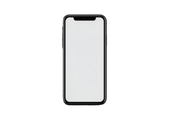 Mobile device mockup isolated on transparent background