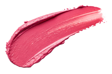 Pink lipstick smear with light shimmer