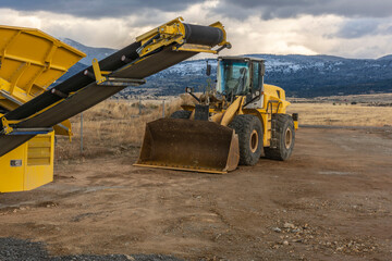 Heavy machinery for the construction