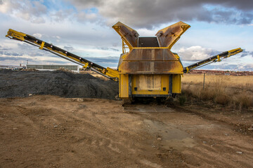 Heavy machinery for the construction