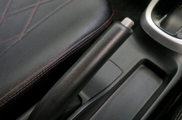 Auto details hand brake. Hand brake in a car