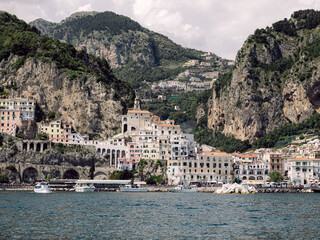 Fototapeta premium View of Amalfi from the water