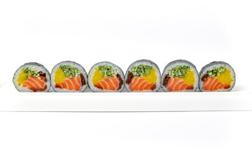 Sushi Roll Mix White Dish