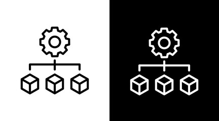 Resource Allocation  White Icon Set Design