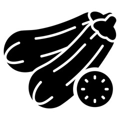 zucchini vector icon. Vegetable icon solid style. perfect use for logo, presentation, website, and more. modern icon design glyph style