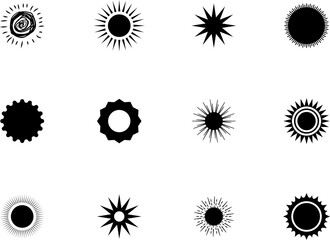 Sun icon set.