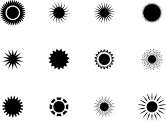 Sun icon set.