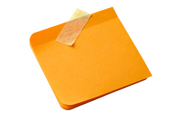 Orange Sticky Note with Tape