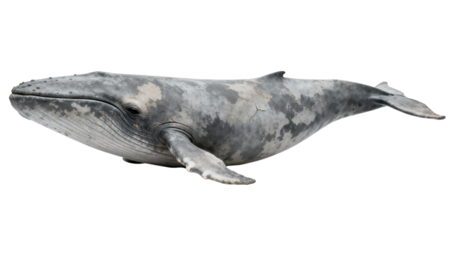 Humpback Whale Swimming in Ocean Waters