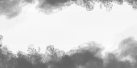 Dramatic smoke frame, creating a captivating border