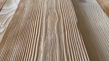 Wooden surface. Wooden board. Slow motionHigh quality 4K footage