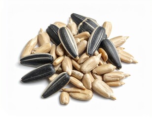 Sunflower seeds mix with transparent background