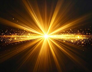 Golden light burst energy explosion