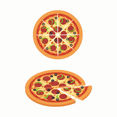 Delicious Pizza with Fresh Toppings and Melted Cheese