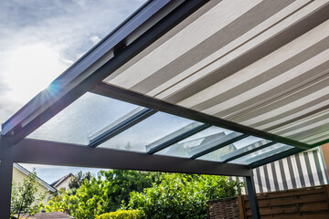 Modern awning, patio with pergola awning