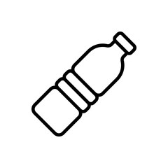 Outline water bottle hydration sport line art
