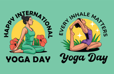Illustration of International day of yoga