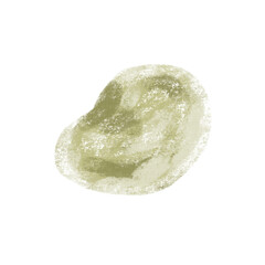 Soft Green Watercolor Blob with Transparent Background