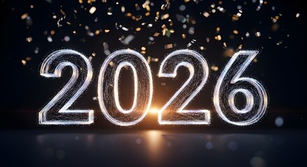 Get ready for a bright future with this dynamic 2026 countdown, perfect for New Year's celebrations and forward-looking business presentations