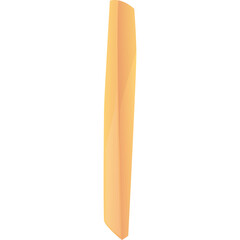 Abstract geometric shape with gradient orange and yellow colors against a clean white background offering a modern and minimalist design element.