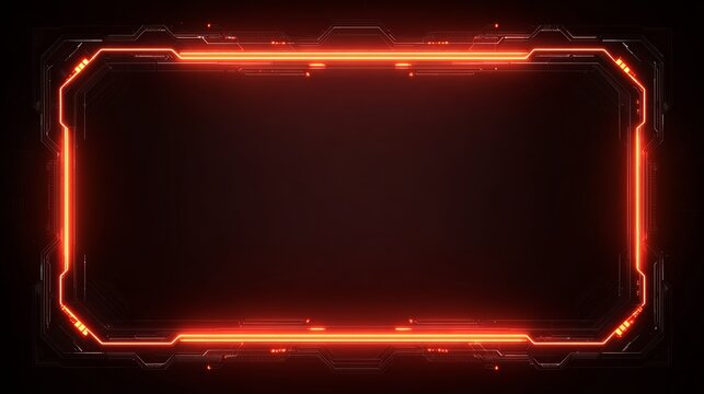 Dynamic futuristic frame with vibrant orange glow for cutting edge designs and modern tech presentations that demand attention and innovation