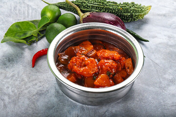 Chinese cuisine - Prawn sweet and sour sauce