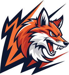 unique fox logo, fox illustration, vector creative fox Animal Modern Simple Design Concept logo set