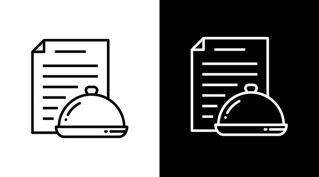 Menu White Icon Set Design