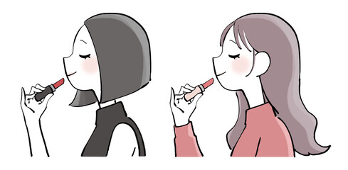 メイクする女性のイメージ