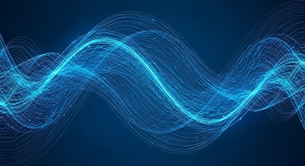 Abstract Blue Waves - A Dynamic and Energetic Background Design.